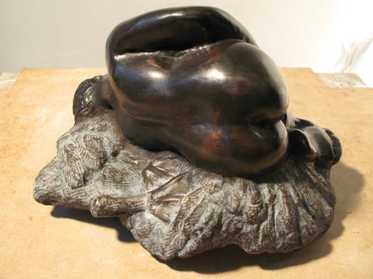 Leda en de zwaan, brons L=26cm