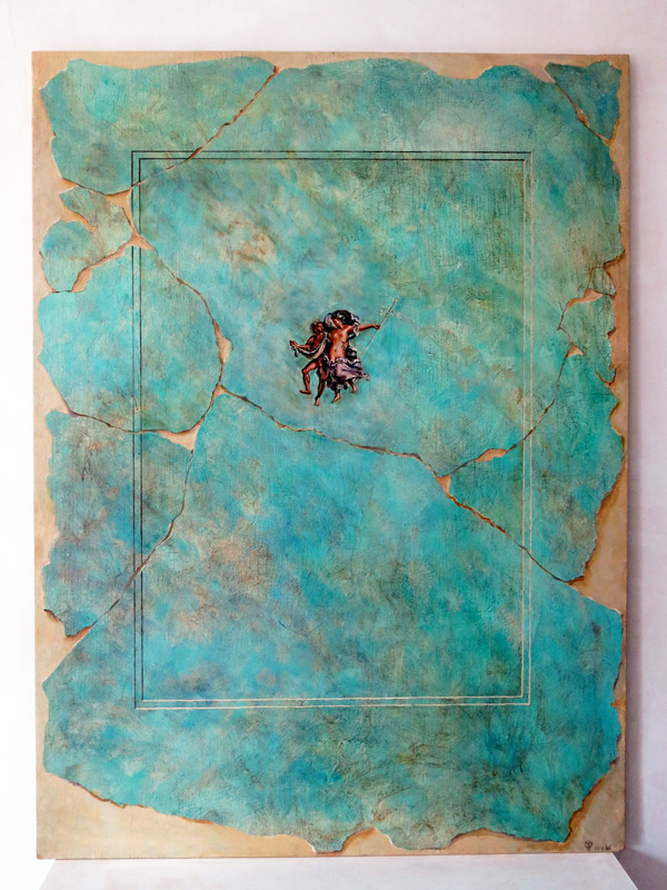 Pompejaans Blauw, acryl op paneel 110x130cm