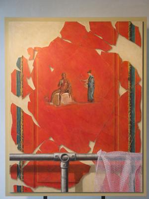 Pompejaans Rood II, acryl op paneel, 96x121cm