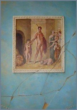 Pompejaans Blauw, detail: Theseus